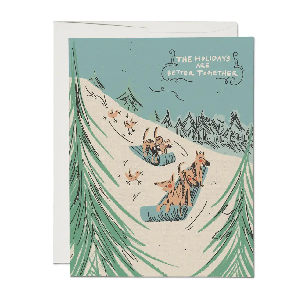 Sled Dogs Holiday Card