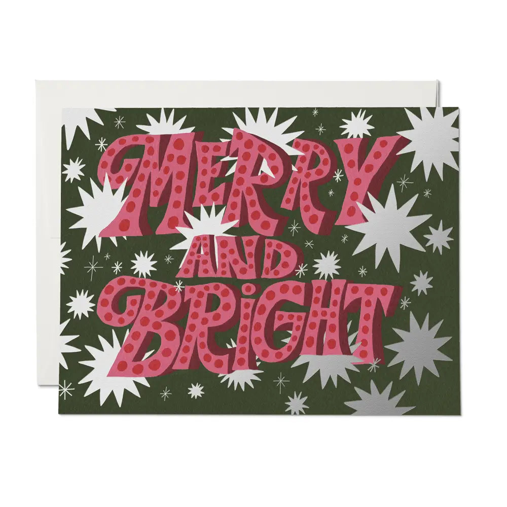 Sparkling Merry and Bright Holiday Card