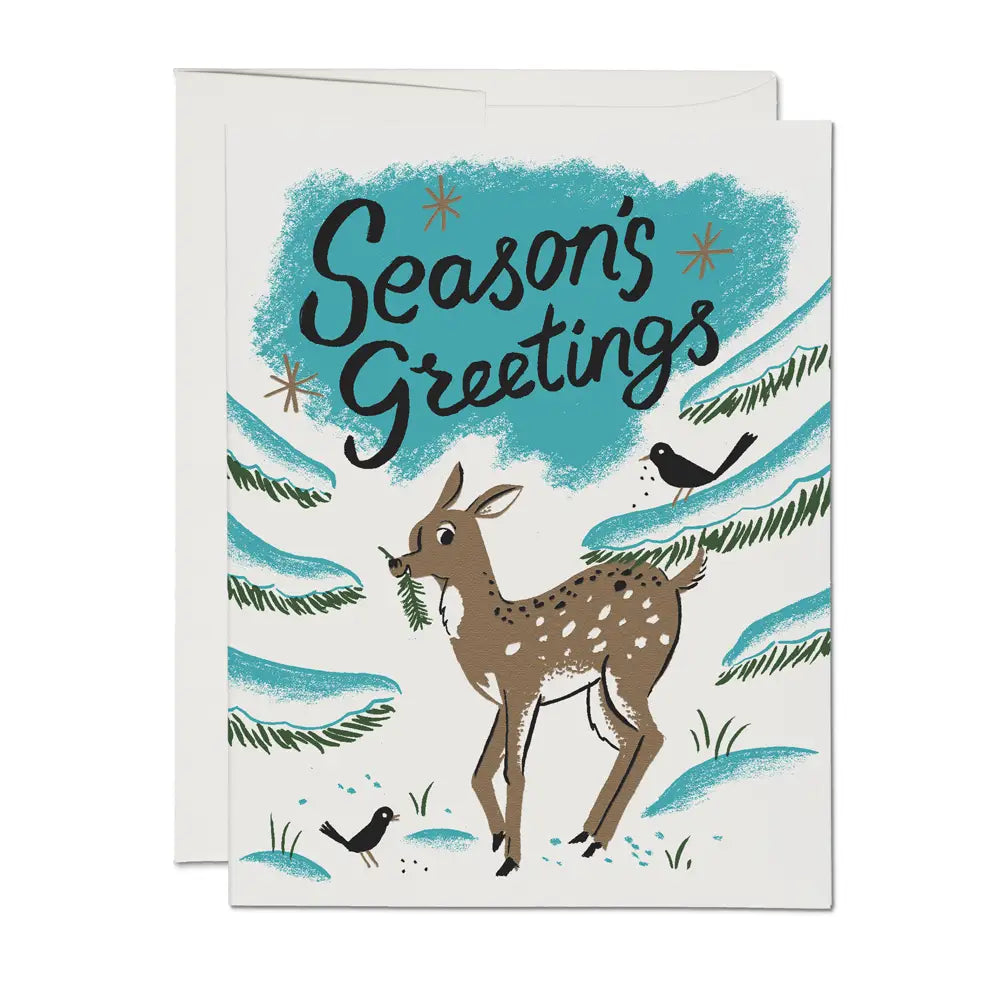 Winter Deer Season's Greetings Card