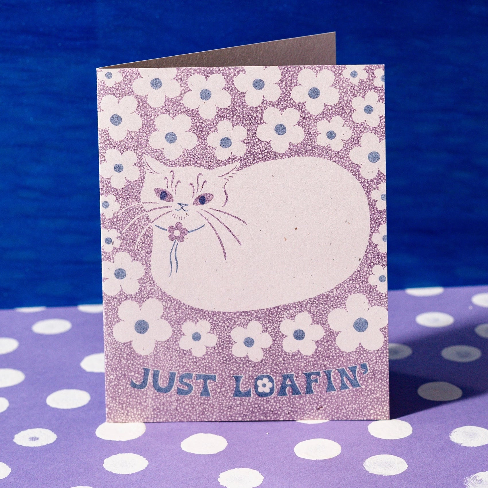 Just Loafin' Cat Card