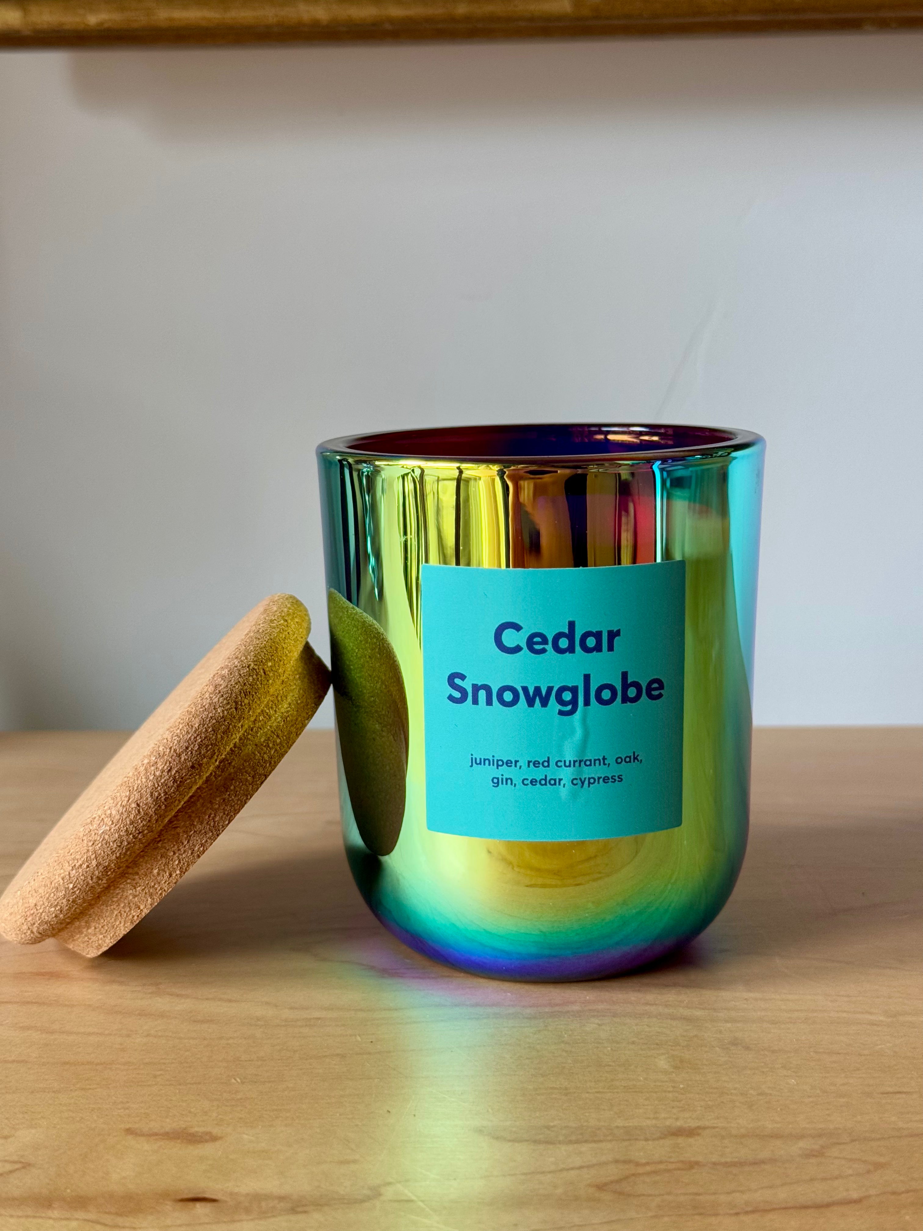 Cedar Snowglobe Candle, 10 oz