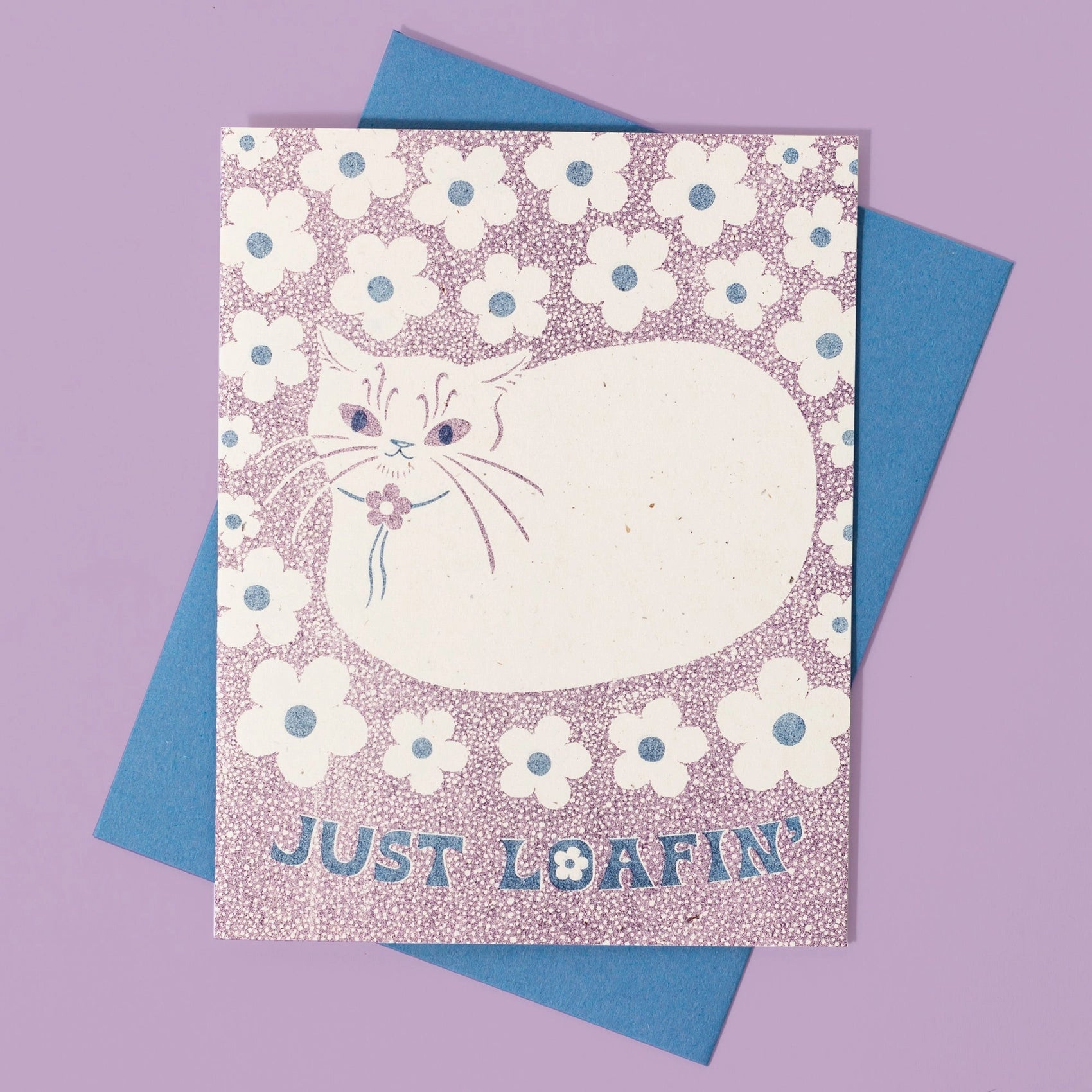 Just Loafin' Cat Card